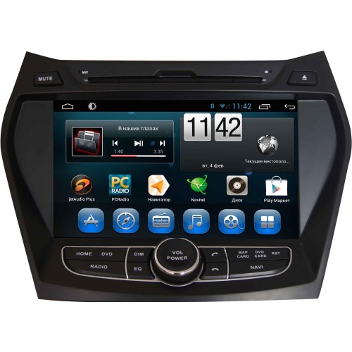 Штатная магнитола CarMedia KR-8022-T8 Hyundai Santa Fe III 2012-2018 на Android 9.0