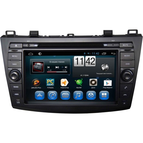 Штатная магнитола CarMedia KR-8018-T8 Mazda 3 (BL) 2009-2013 на Android 9.0