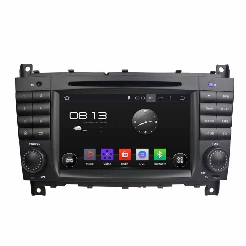 Штатная магнитола CarMedia KD-7218-P3-7 Mercedes C-klasse (W203), CLC-klasse, G-klasse (W463), CLK-klasse (W209) Android 7.1