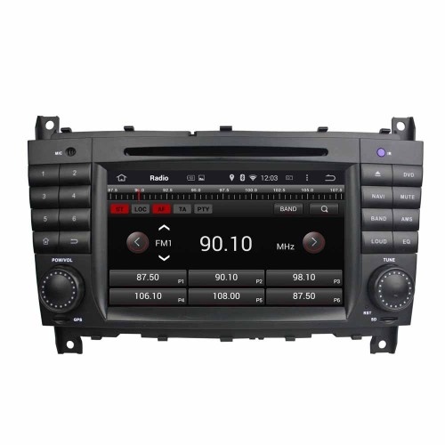 Штатная магнитола CarMedia KD-7218-P3-7 Mercedes C-klasse (W203), CLC-klasse, G-klasse (W463), CLK-klasse (W209) Android 7.1