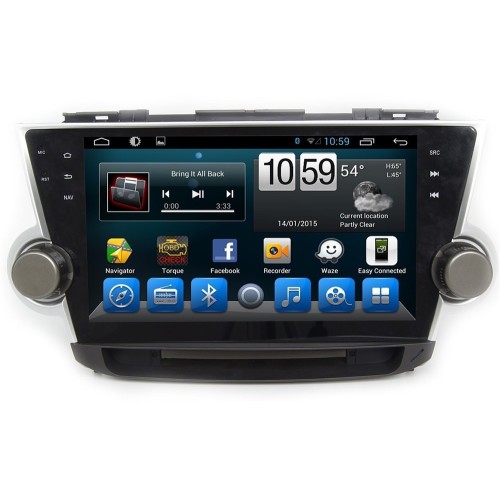Штатная магнитола CarMedia KR-1027-T8 для Toyota Highlander (U40) 2007-2013 на Android 9.0