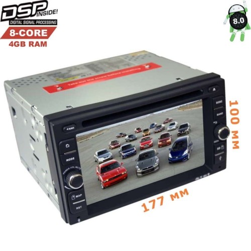 2 DIN УНИВЕРСАЛЬНАЯ МАГНИТОЛА NISSAN(ДО 14Г) QASHQAI,X-TRAIL LETRUN 2451 DSP 8 ЯДЕР ANDROID 8.0