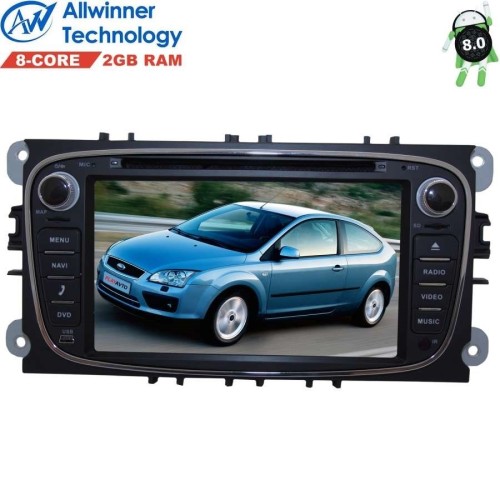 Автомагнитола Ford Focus, Mondeo, S-Max, Galaxy, C-Max LeTrun 2524 DSP на Android 8.0 (черная)