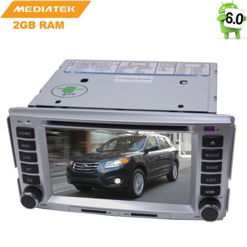 Штатная магнитола Hyundai Santa Fe II 2005-2012 LeTrun 2323 на Android 6.0.1 7 дюймов (4G LTE 2GB)