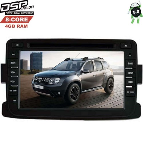 ШТАТНАЯ МАГНИТОЛА RENAULT LOGAN,DUSTER, NISSAN TERRANO, LADA XRAY LETRUN 2530 ANDROID 8 DSP 8 ЯДЕР