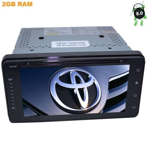 Штатная магнитола Toyota универсальная 200*100 LeTrun 2448 DSP на Android 8.1.1