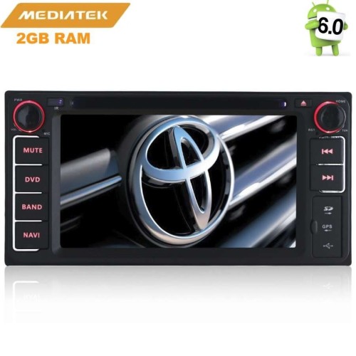 Штатная магнитола LeTrun 2056 Toyota Универсальная 200*100 Android 6.0.1 6.2 дюйма (4G LTE 2GB)