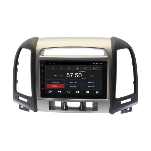 Магнитола в штатное место Hyundai Santa Fe II 2005-2012 с отверстиями для 3-х кнопок Wide Media MT7126MF-1/16