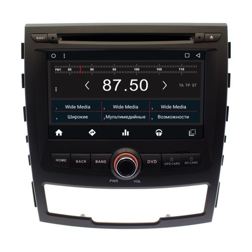 Штатная магнитола SsangYong new Actyon II 2010-2013 Wide Media WM-VS7A603NB-2/32